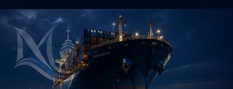 Commercial vessel at sea